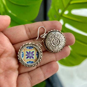 Mridula Miniature Silver Drop Earrings