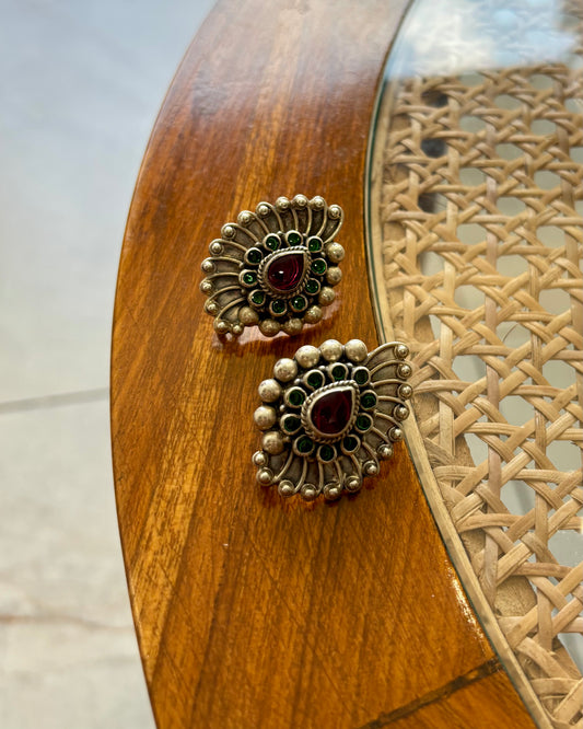 Mayurini Silver Studs