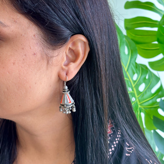 Aaruni Enamel-Silver Earrings