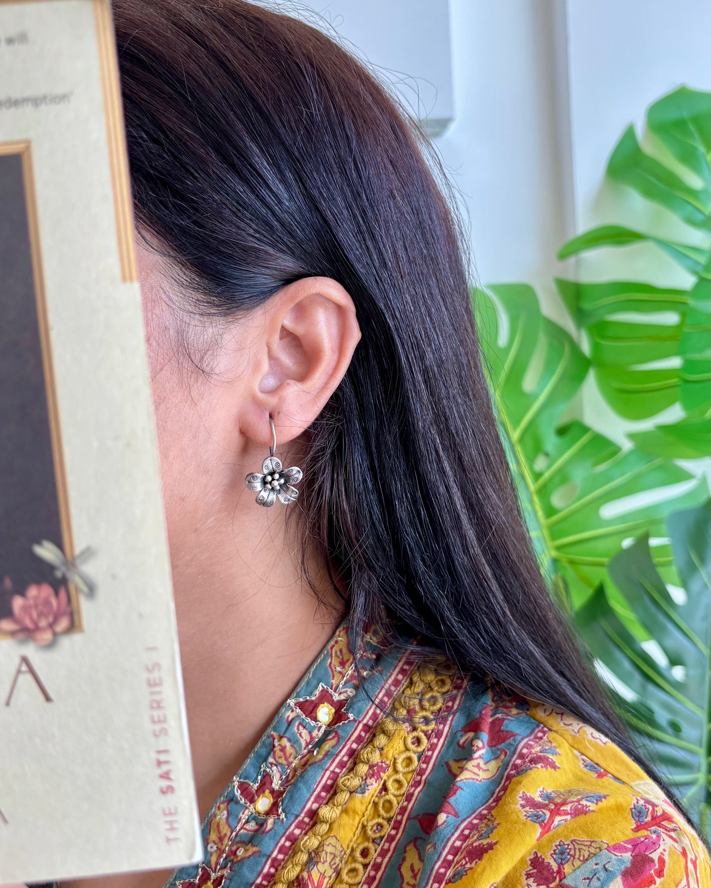 Mehr Drop Silver Earrings