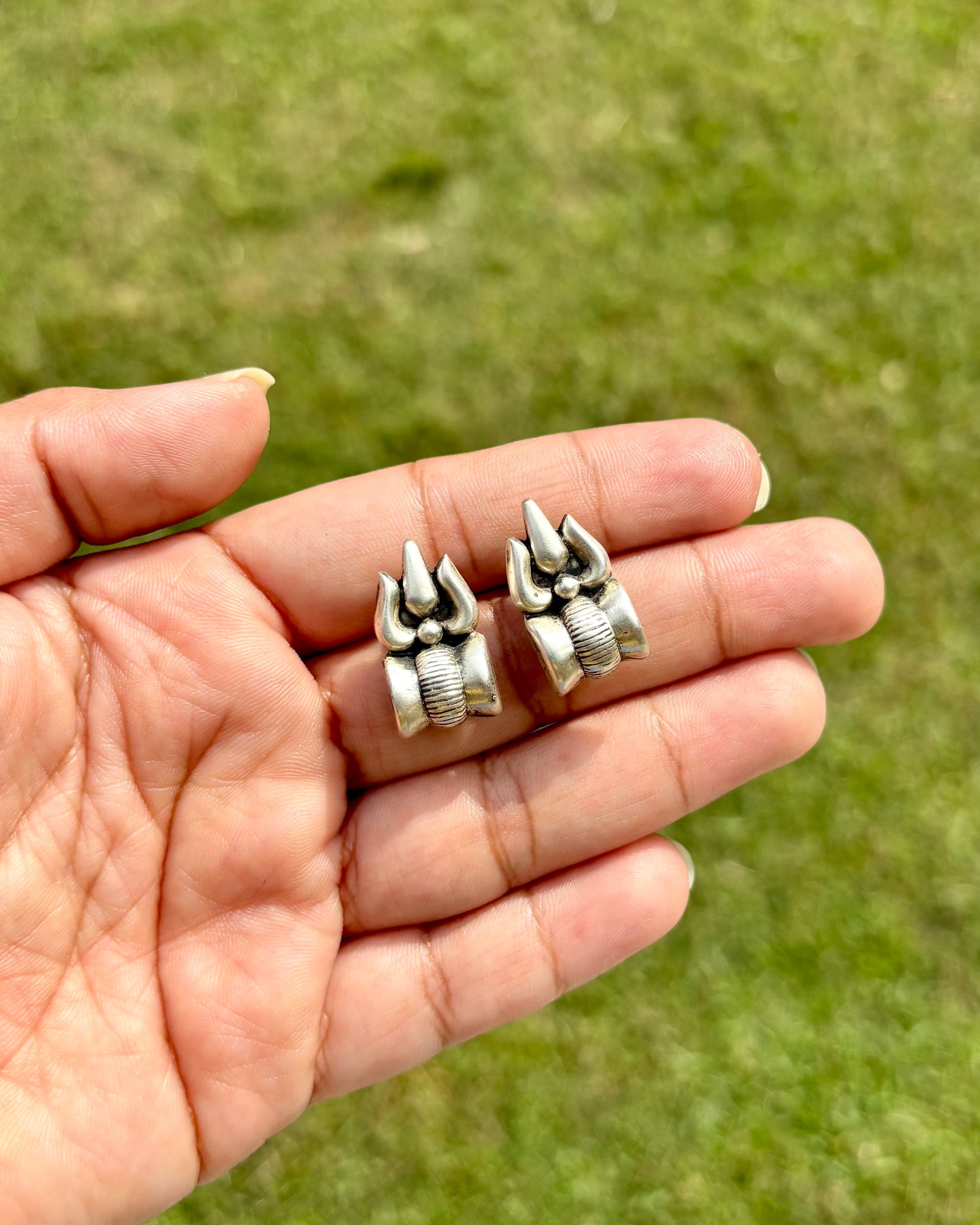 Turiyam Silver Stud Earrings
