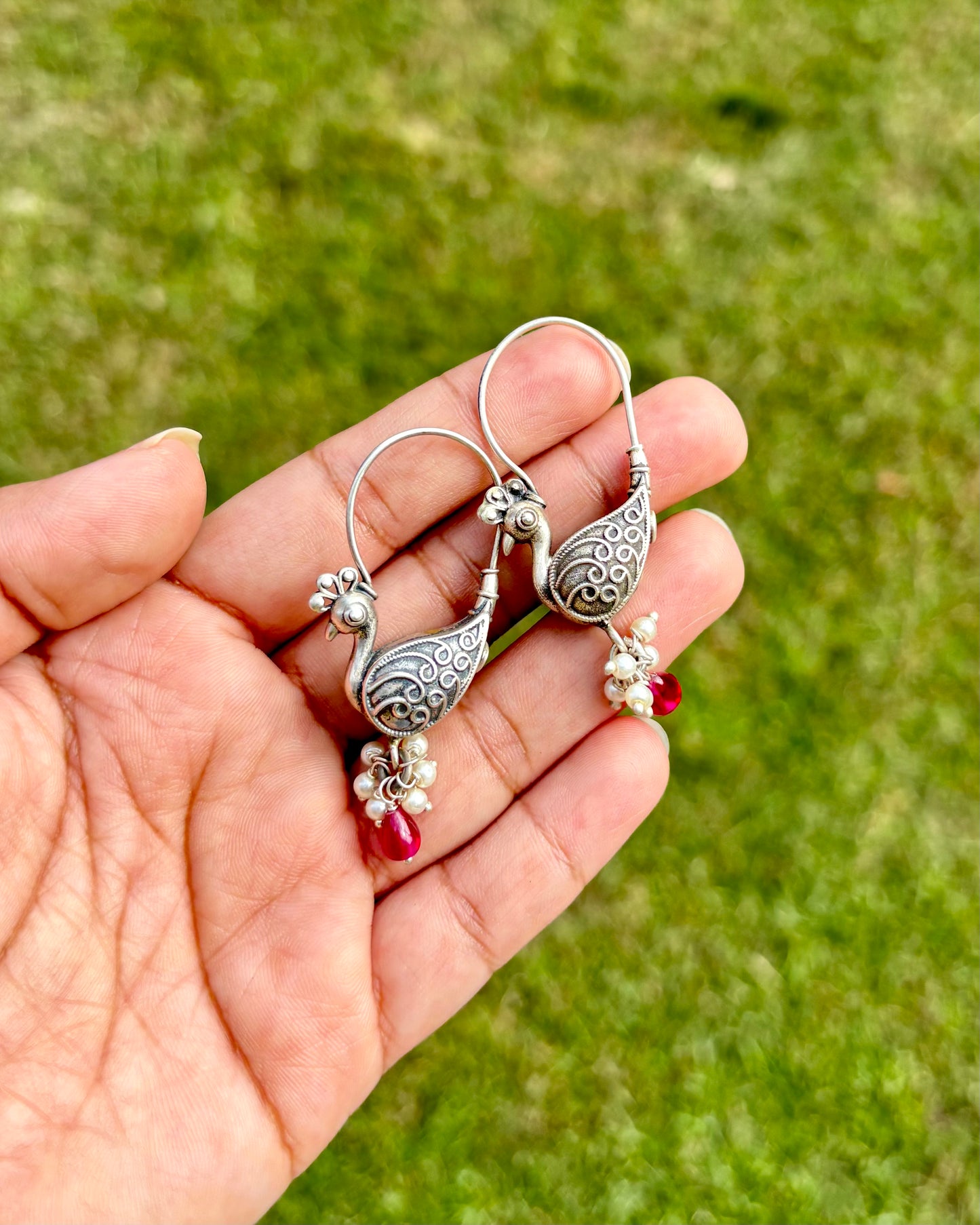 Mayuri Silver Hoops