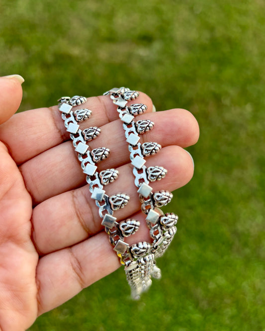 Rava Nūpura Silver Anklets
