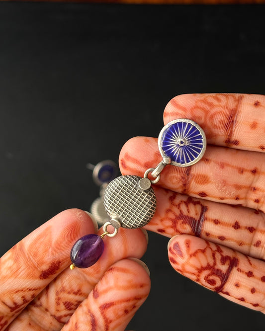 Gulnaar Amethyst Silver Earrings