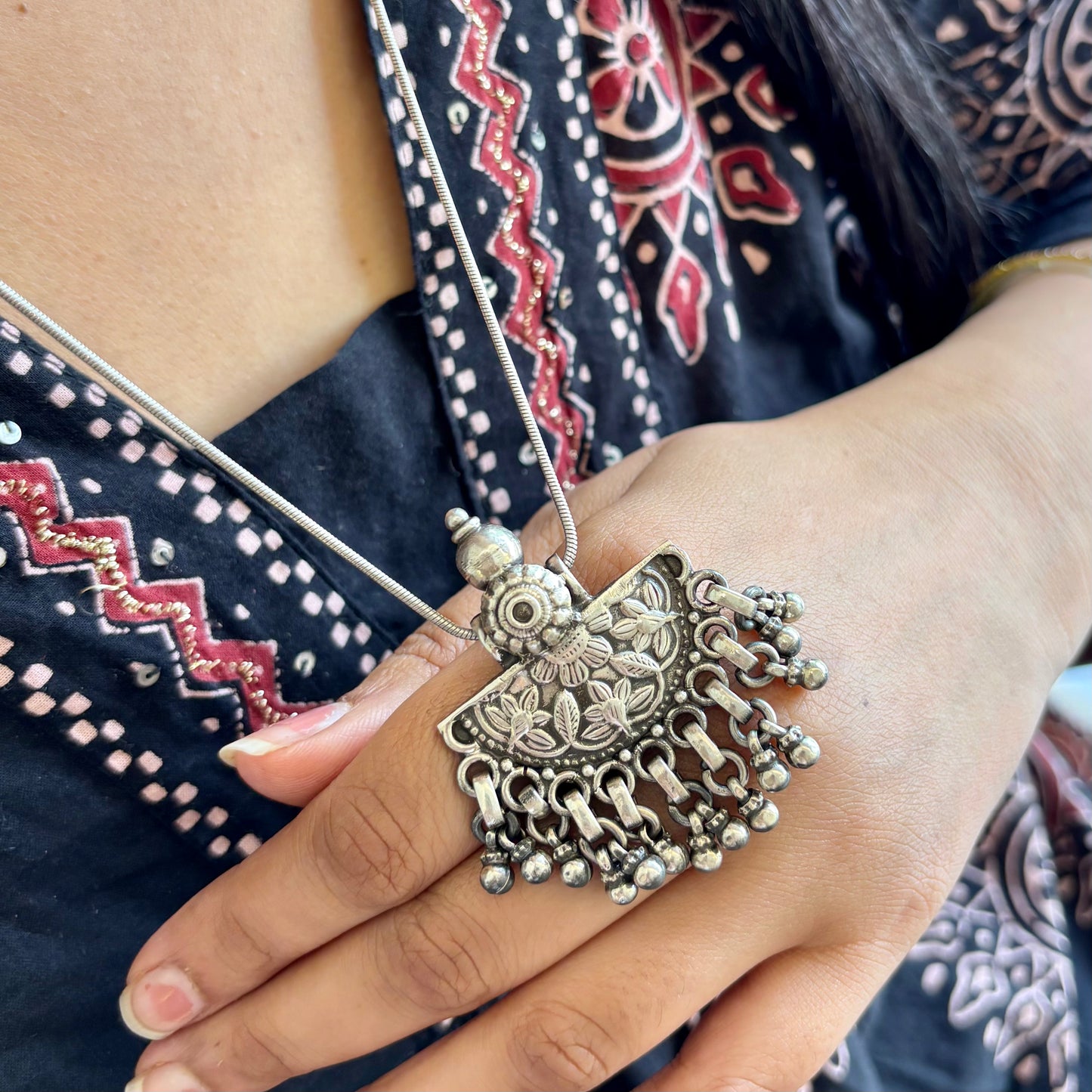 Pratiksha Silver Pendant