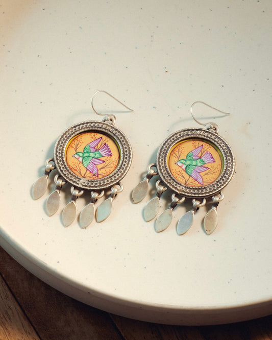 Noori Parindey Miniature Silver Earrings