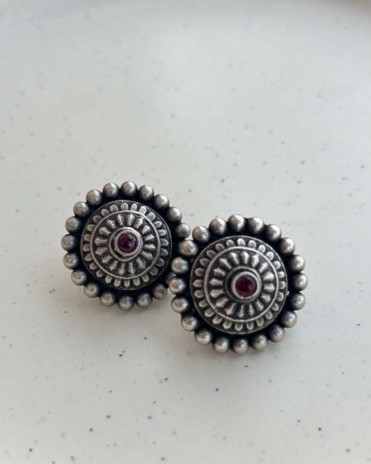 Amulya Dome Silver Stud