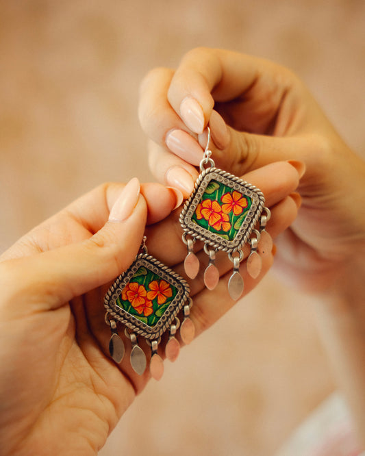Gulzari Miniature Silver Earrings