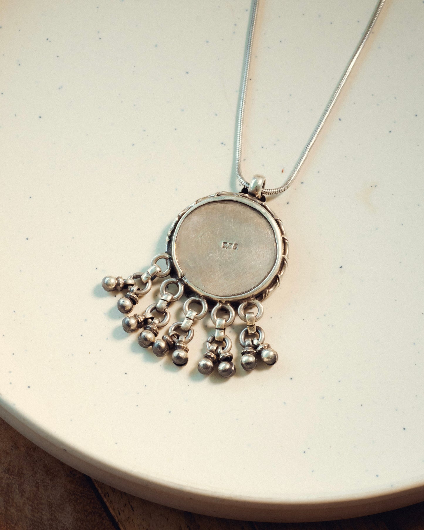 Noori Parindey Miniature Silver Pendant