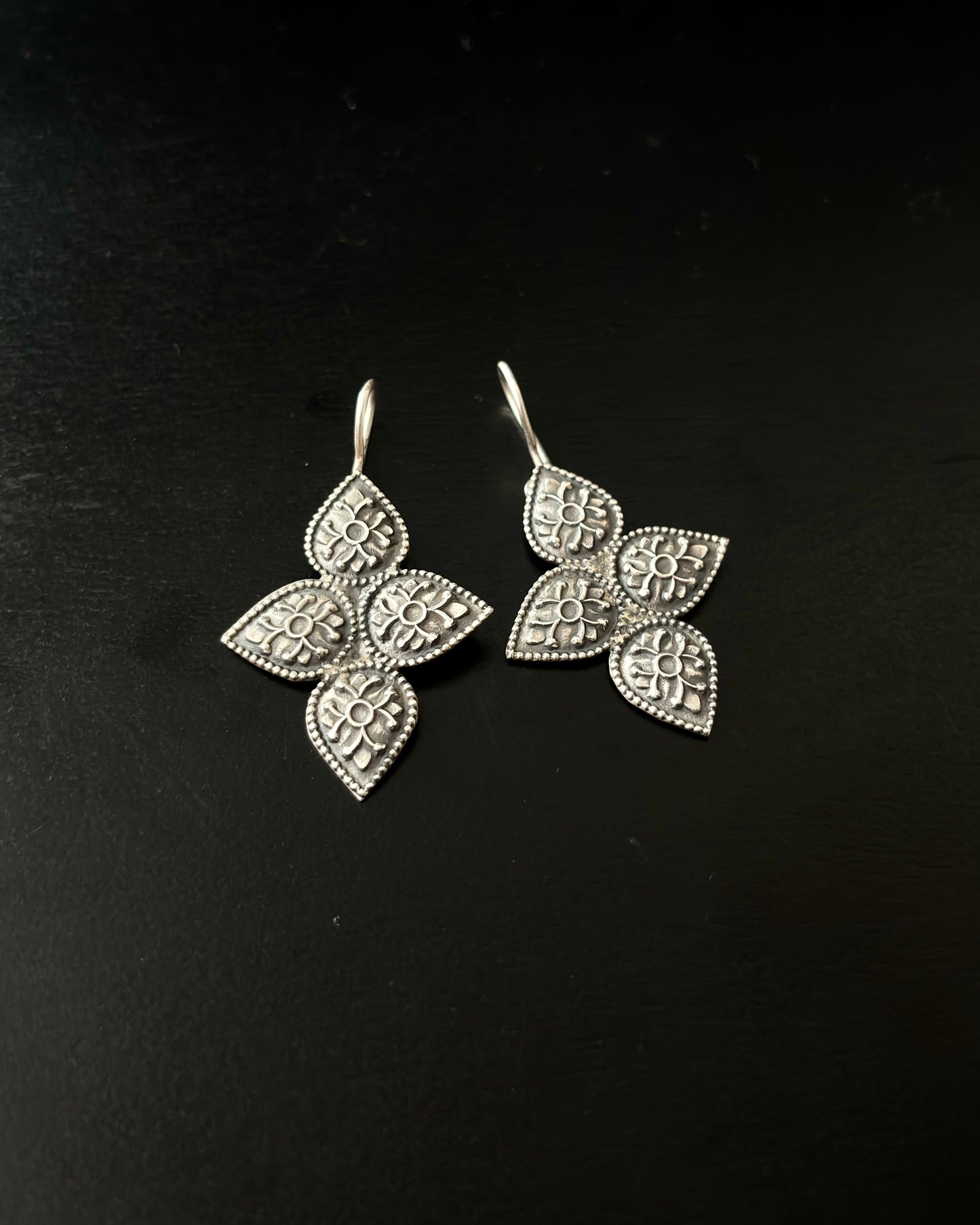 Samika Drop Silver Earrings