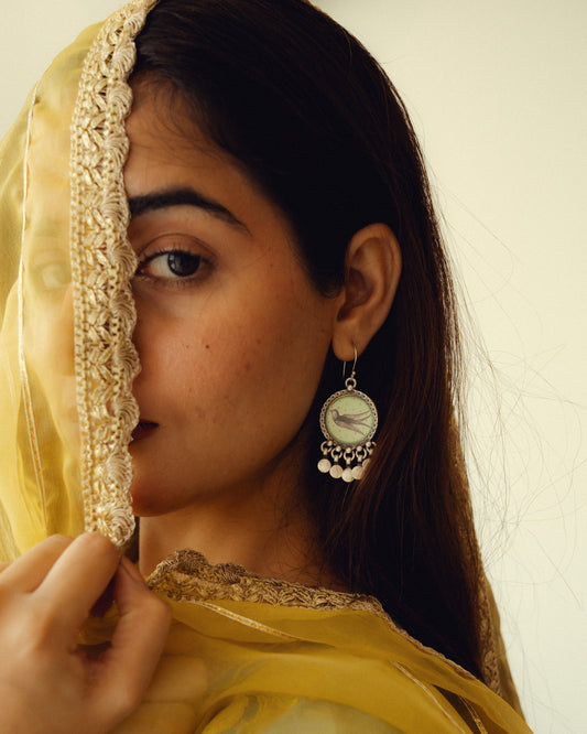 Sandhya Barn Swallow Miniature Silver Earrings
