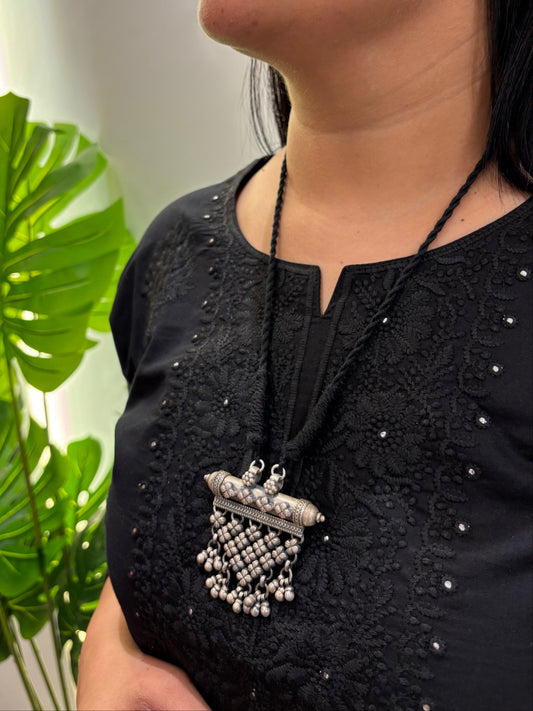 Ragini Woven Tabeez Silver Pendant