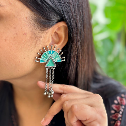 Udyati Enamel-Silver Earrings