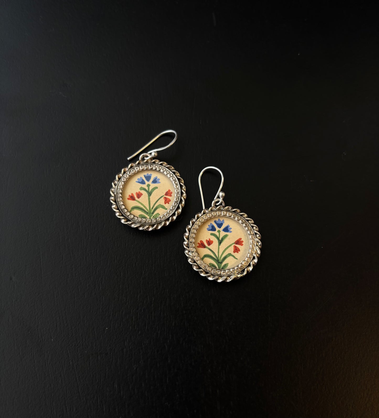 Phoolpatta Pichwai Dangler Earrings