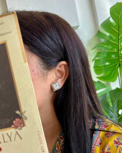GulNaqsh Engraved Silver Studs