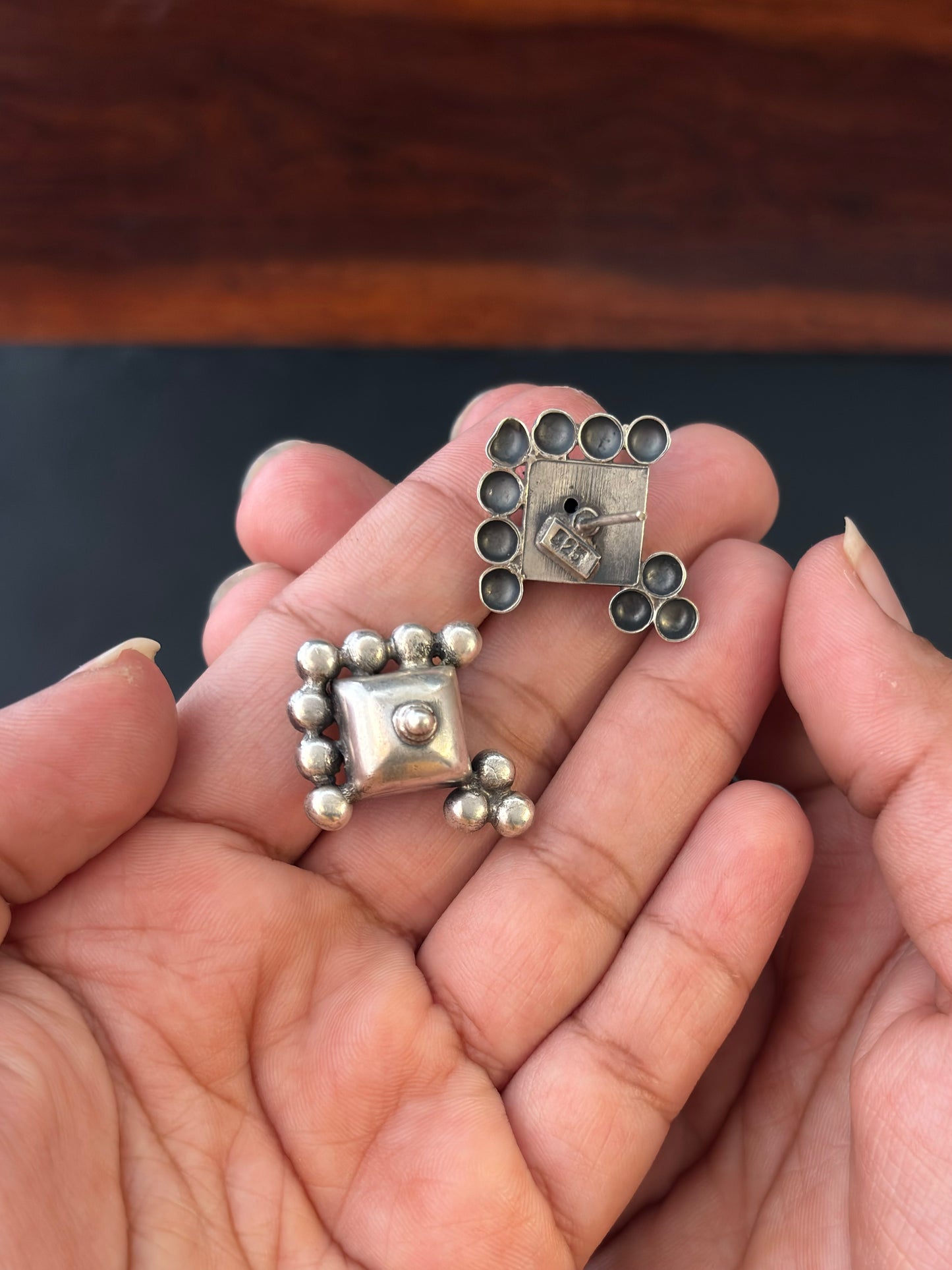 Dyuti Silver Studs