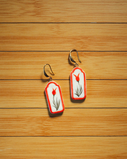 Scarlet Gulnaar Ceramic Earrings