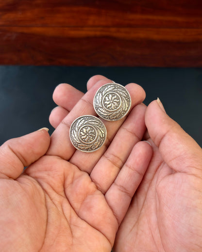 Mandara Silver Studs