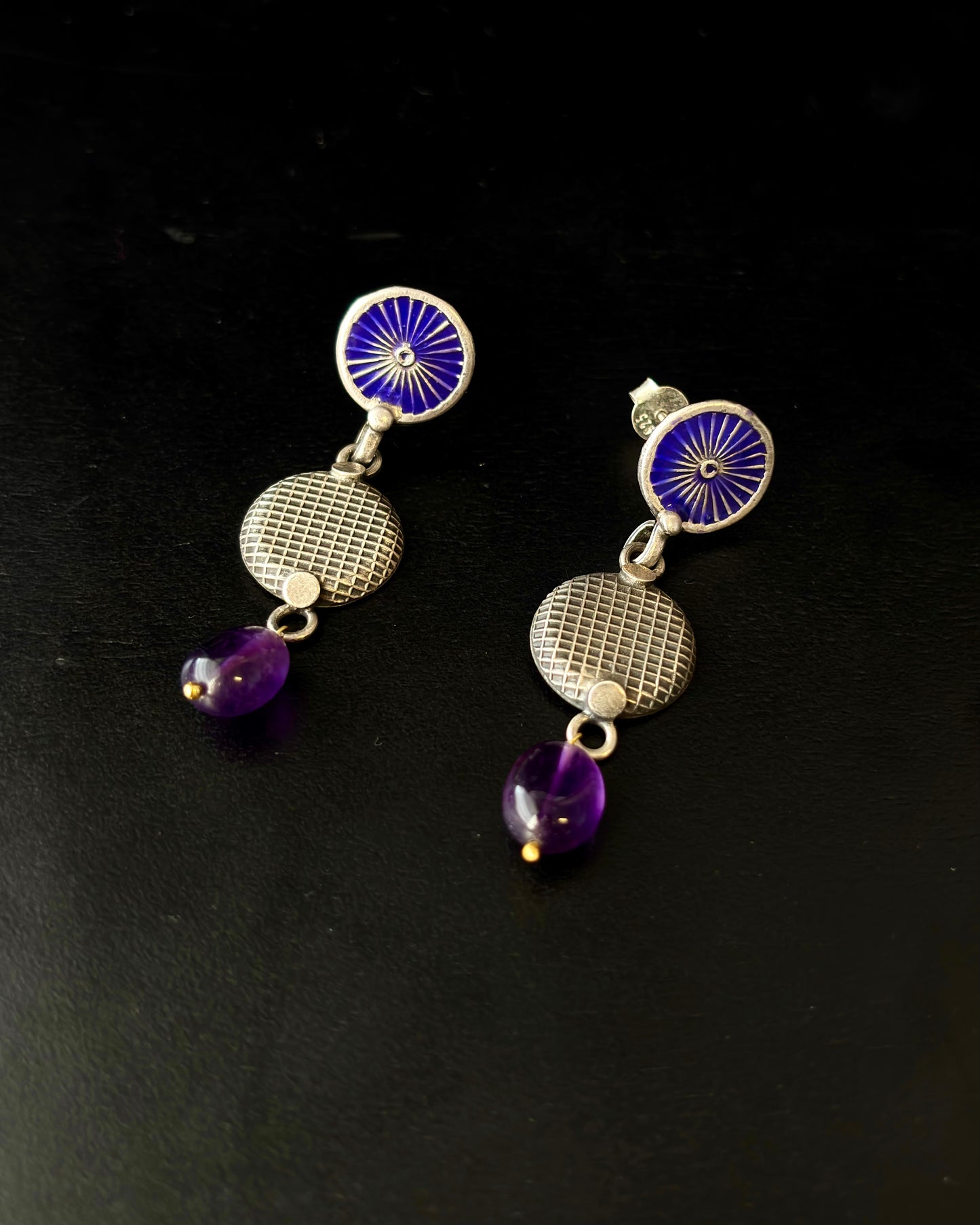Gulnaar Amethyst Silver Earrings
