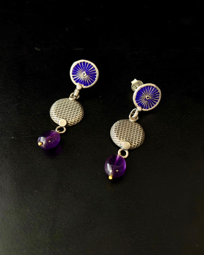 Gulnaar Amethyst Silver Earrings