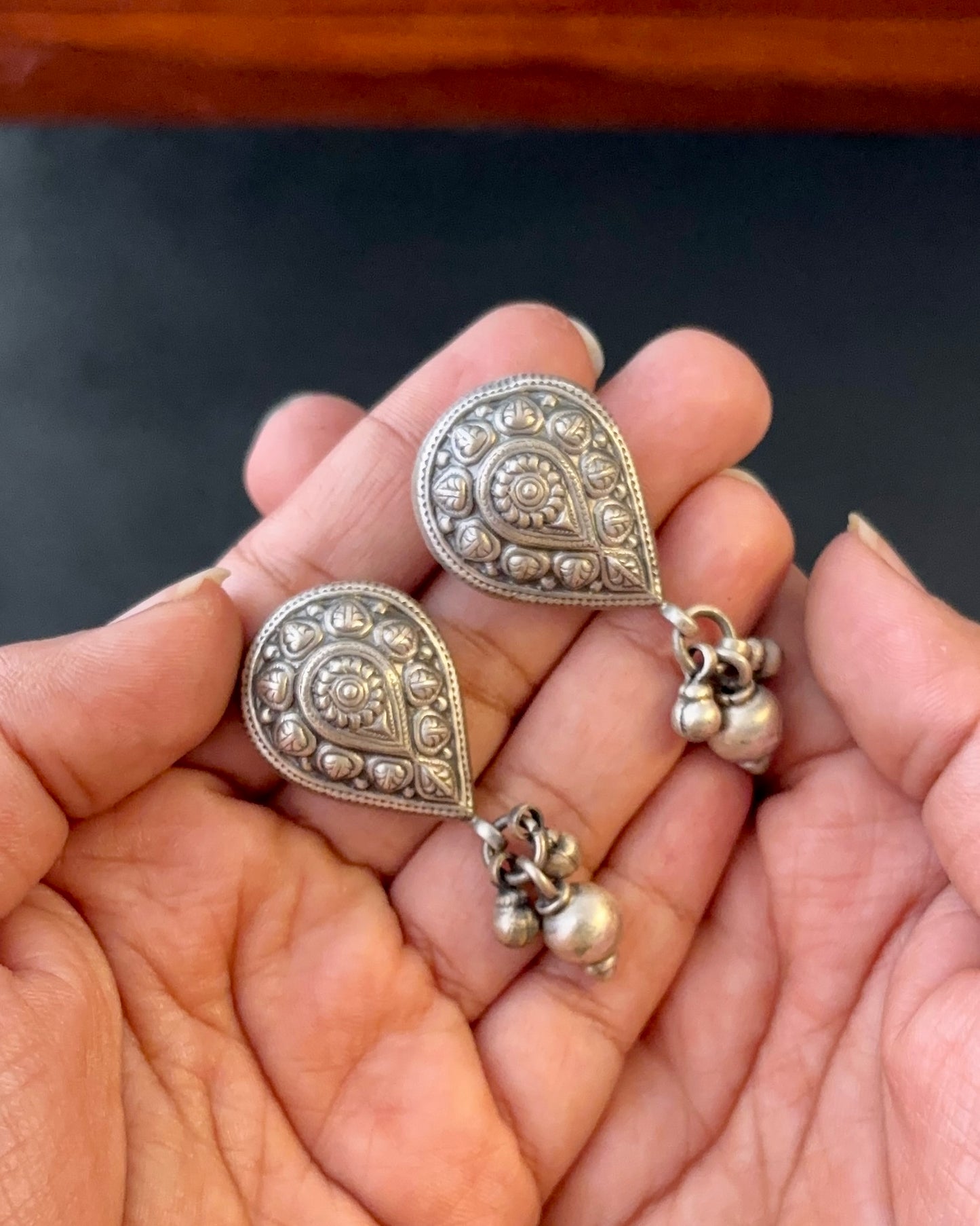 Mridula Silver Earrings