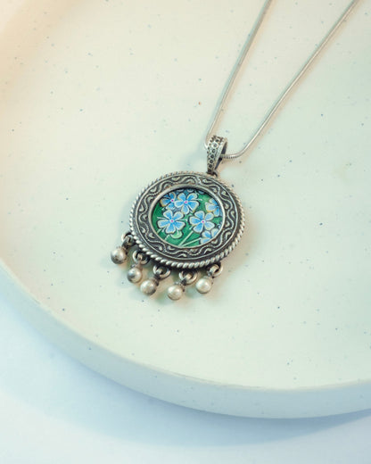 Gulzari Neel Miniature Silver Pendant
