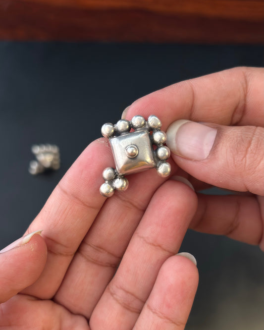 Dyuti Silver Studs