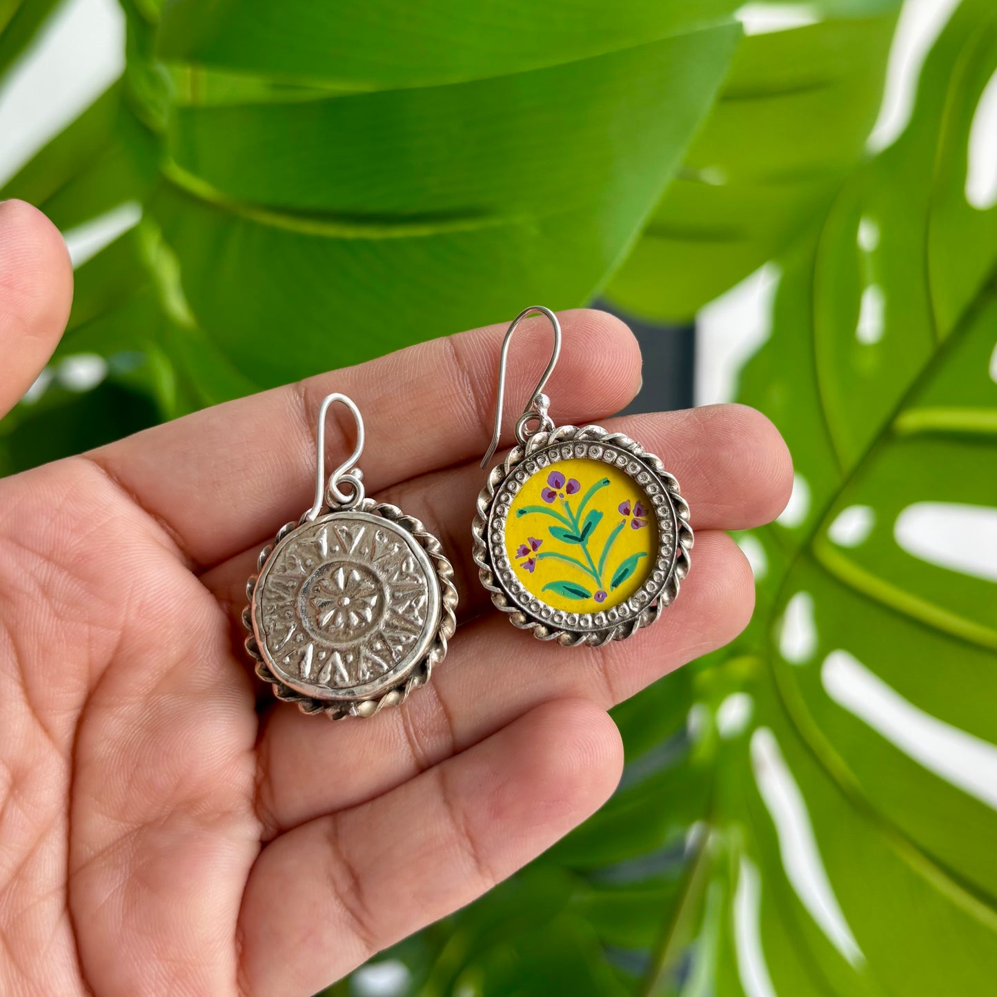 Patralekha Pichwai Handpainted Earrings