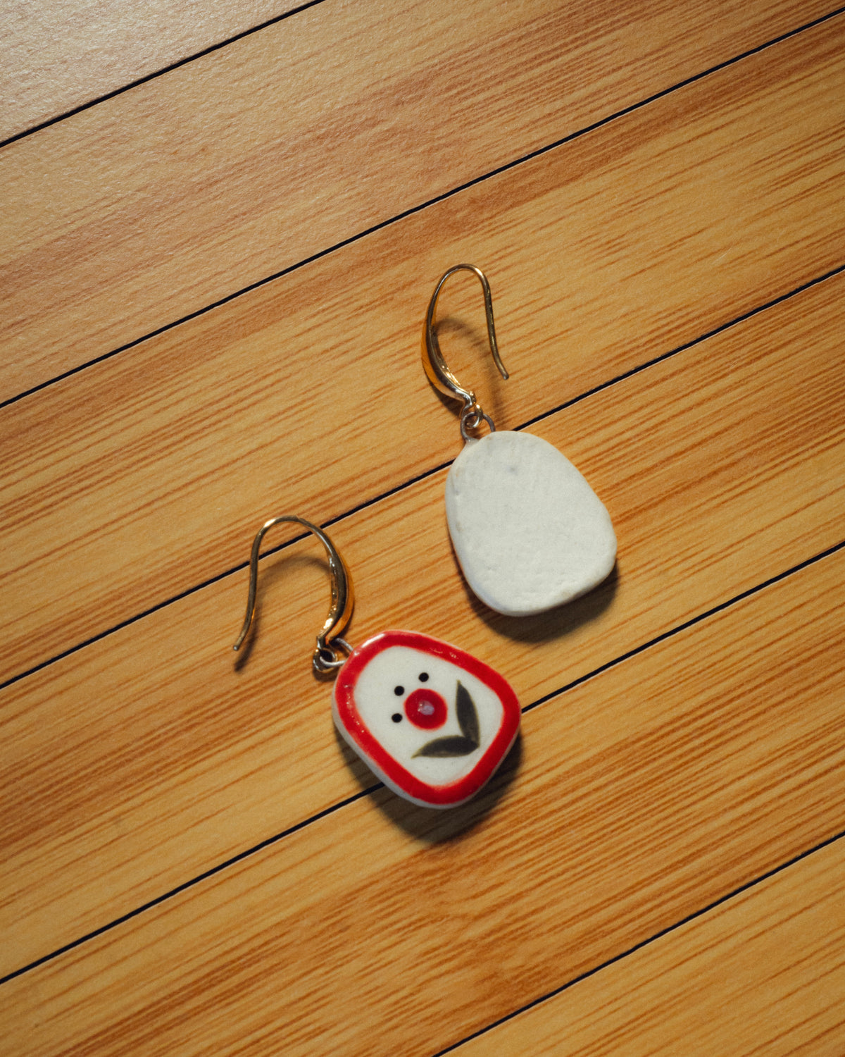 Poppy Bloom Ceramic Earrings