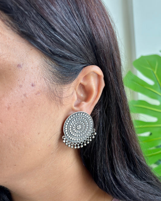 Vartik Silver Stud Earrings
