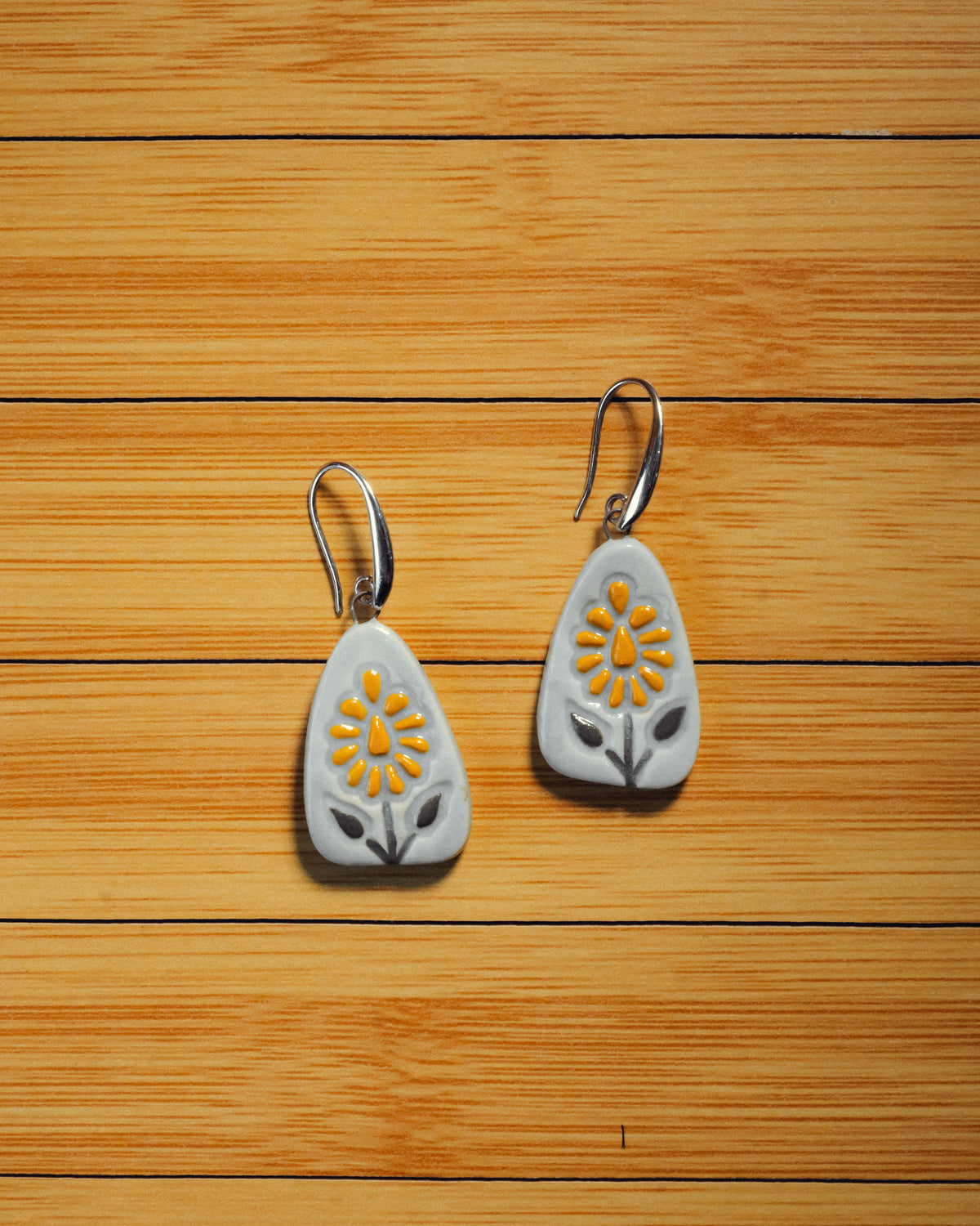 Sanganeri Bloom Ceramic Earrings
