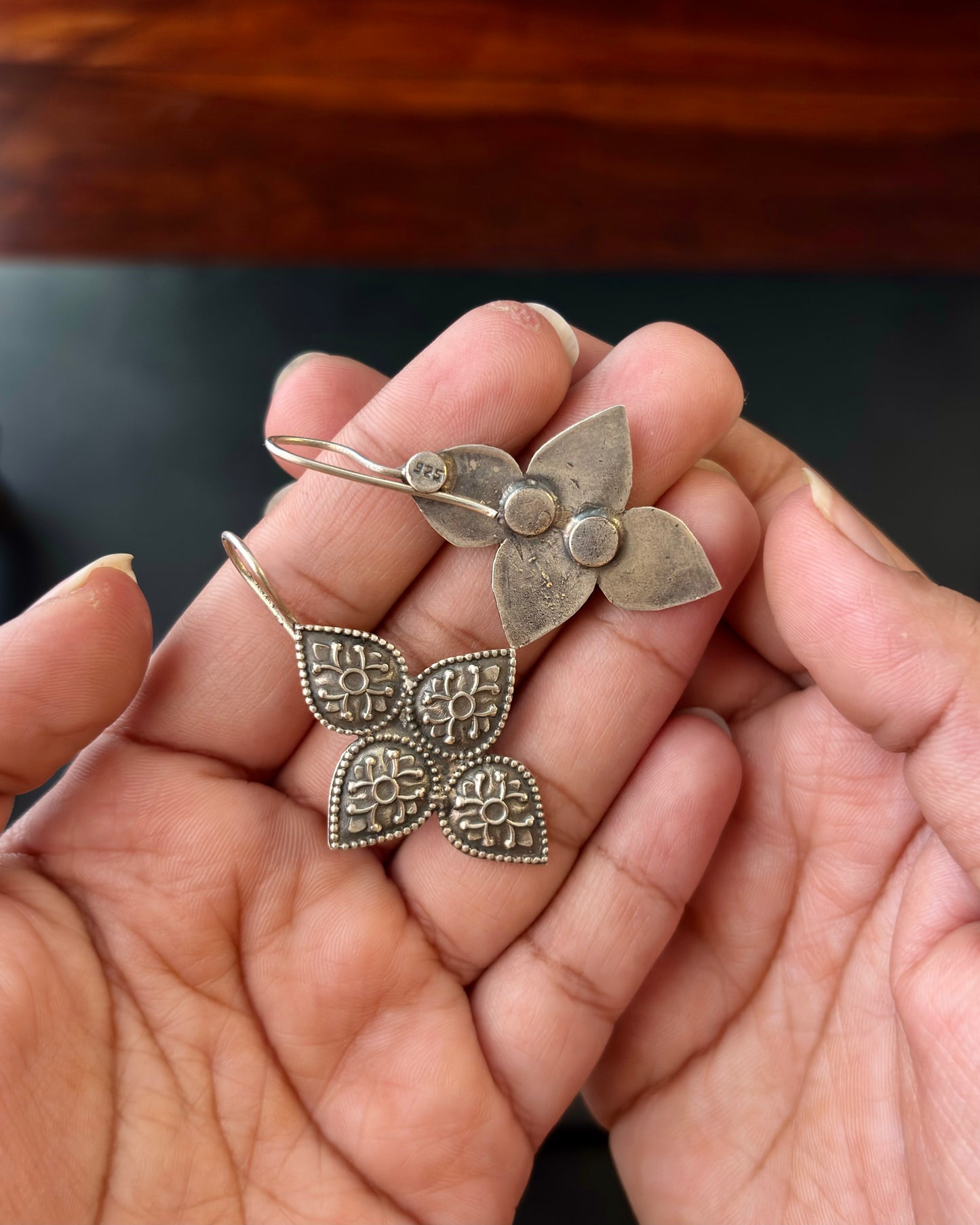 Samika Drop Silver Earrings