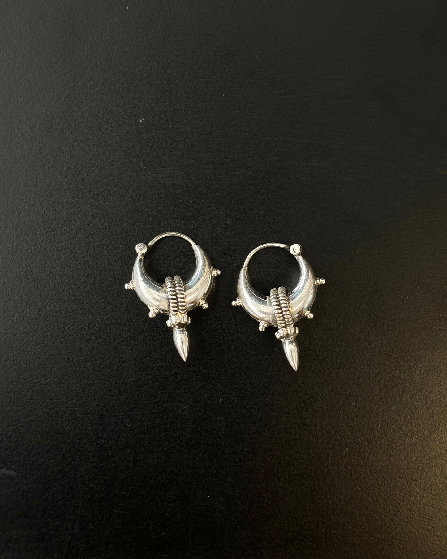 Bhungri Silver Hoops