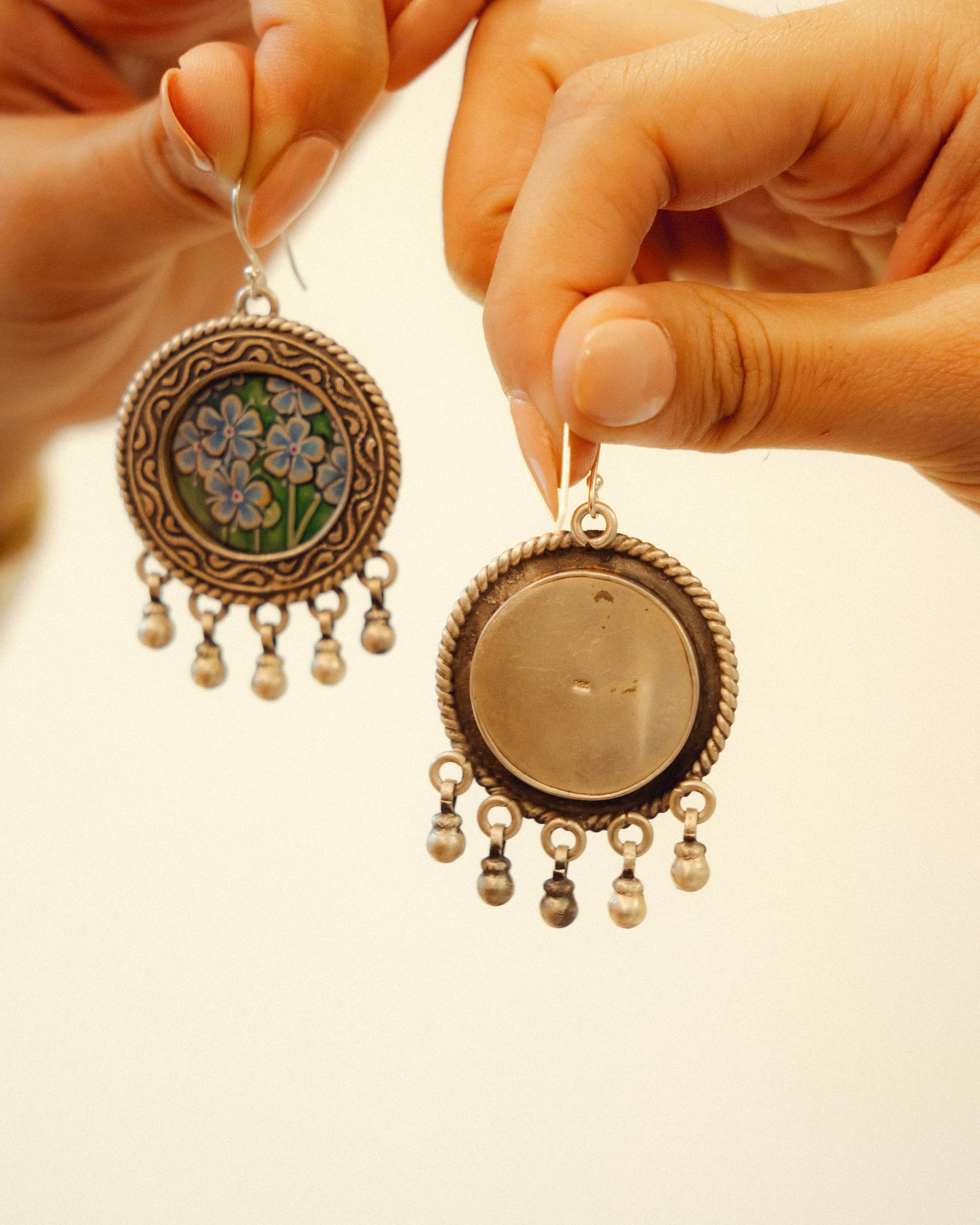 Gulzari Neel Miniature Silver Earrings