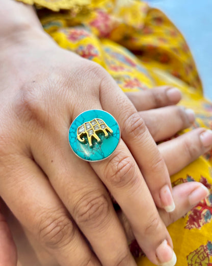 Gaj Turquoise Silver Ring