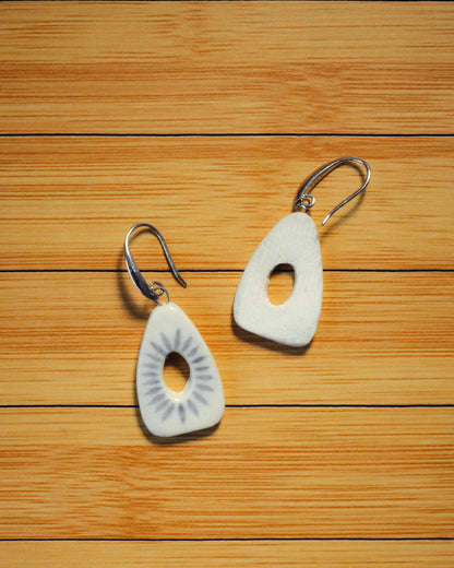 Azure Halo Ceramic Earrings