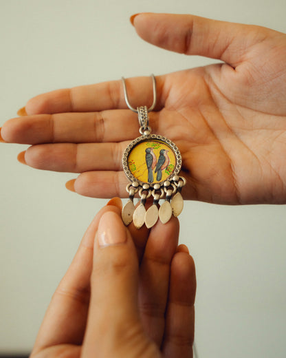 Jugni Songbird Miniature Silver Pendant