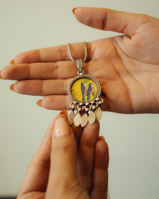 Jugni Songbird Miniature Silver Pendant