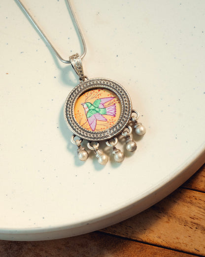 Noori Parindey Miniature Silver Pendant - Classic