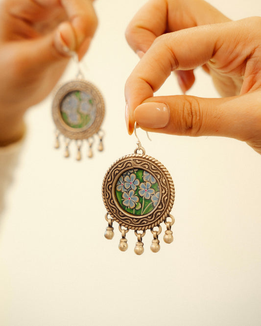 Gulzari Neel Miniature Silver Earrings