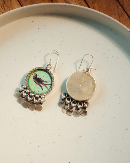 Sandhya Barn Swallow Miniature Silver Earrings