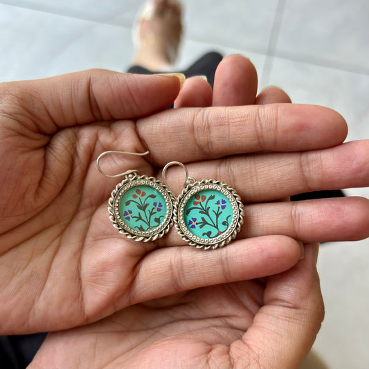 Vanya Pichwai SIlver Drop Earrings