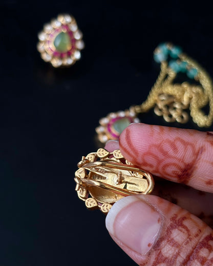 PadmaRaga Silver Pendant Set
