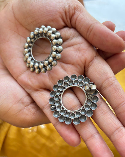 Vritti Silver Earrings