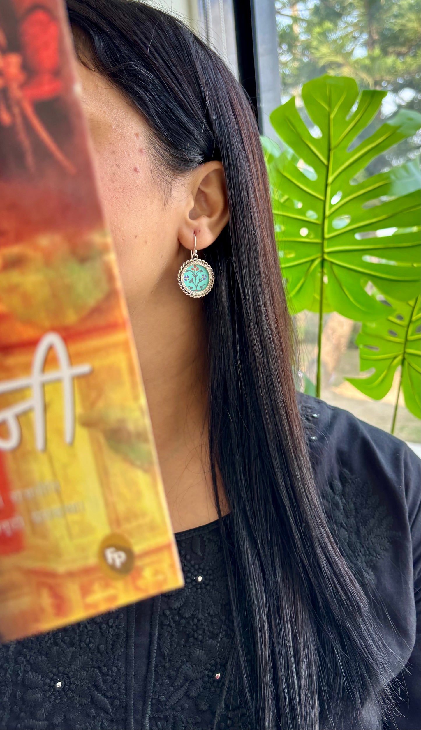 Vanya Pichwai SIlver Drop Earrings