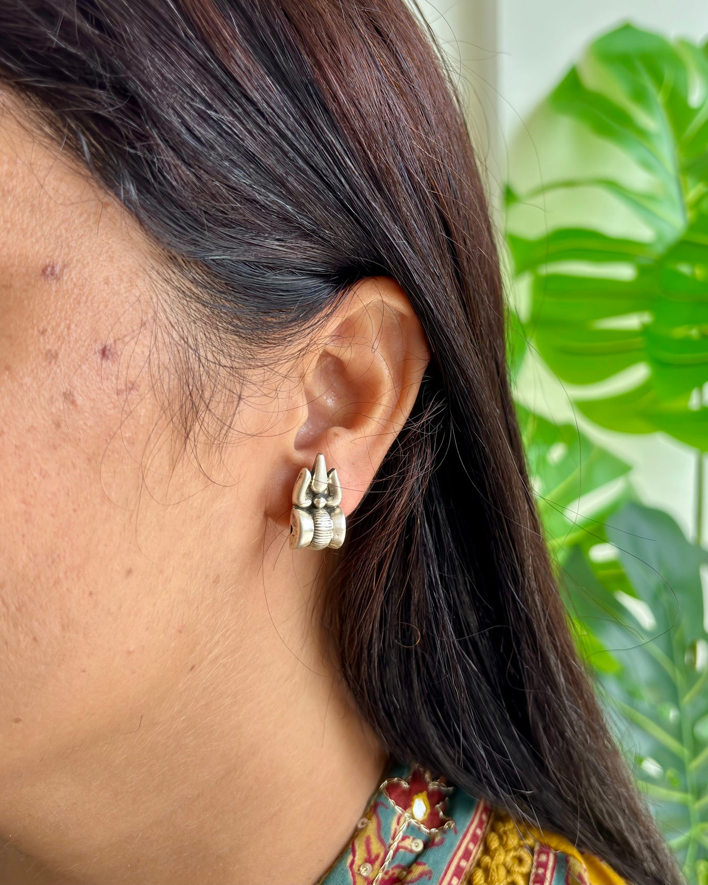 Turiyam Silver Stud Earrings
