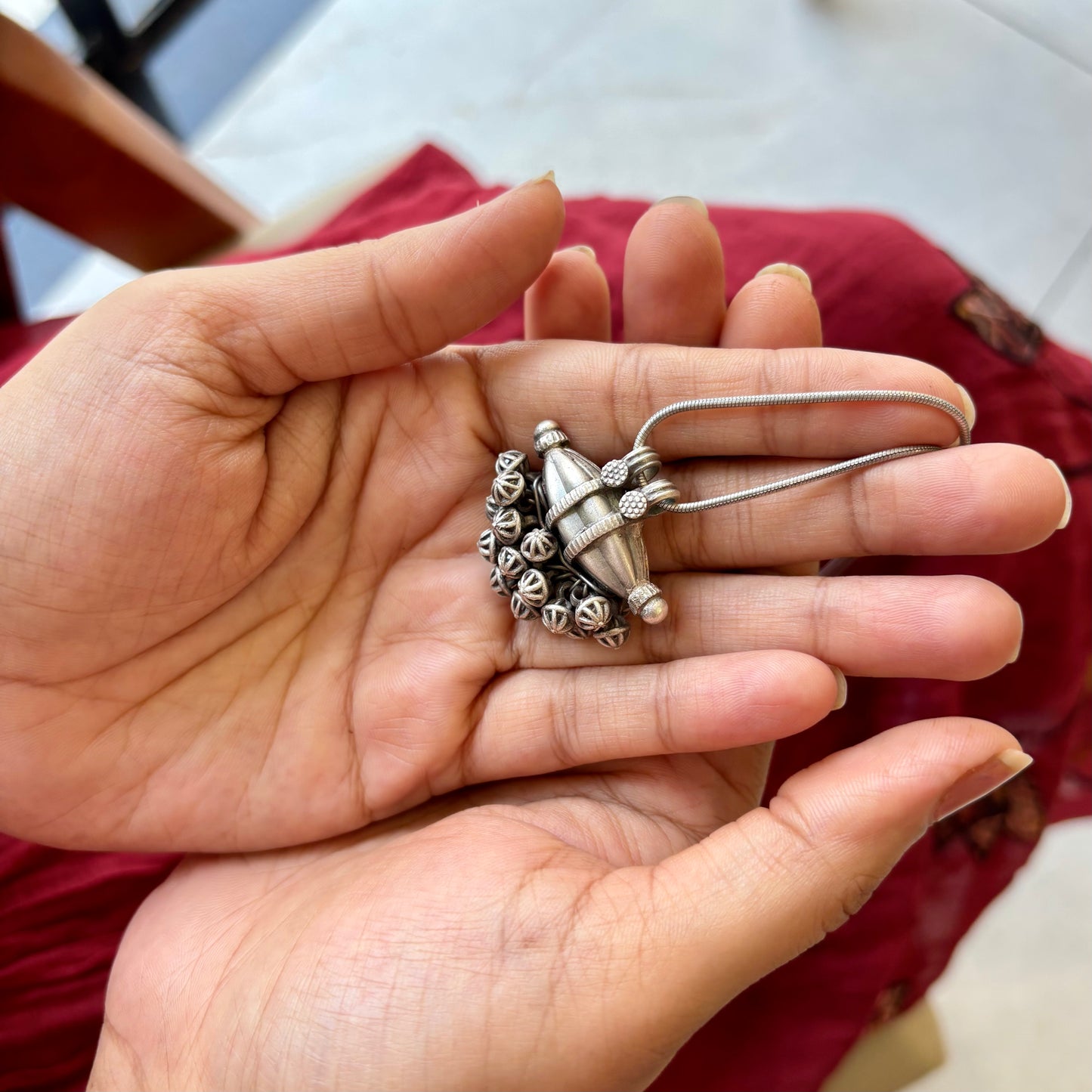 Lavanya Silver Pendant