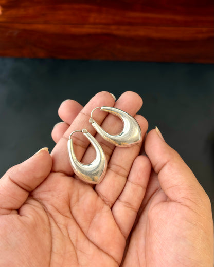 Akar Silver Hoops