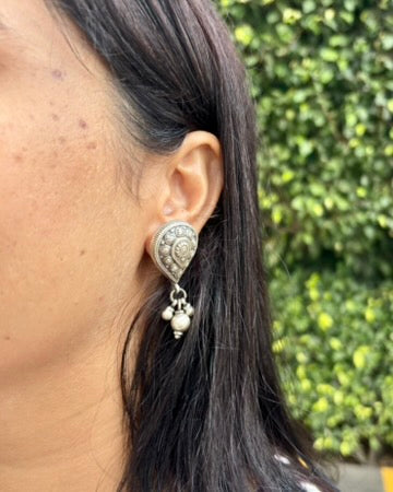 Mridula Silver Earrings
