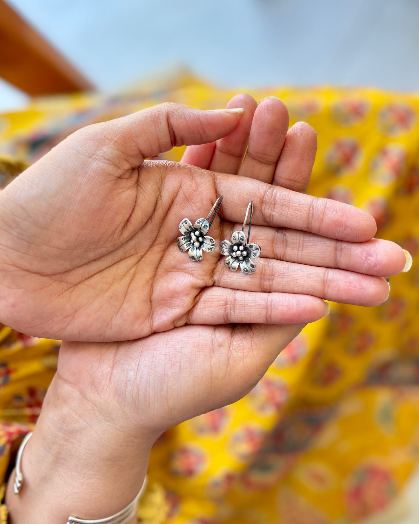 Mehr Drop Silver Earrings